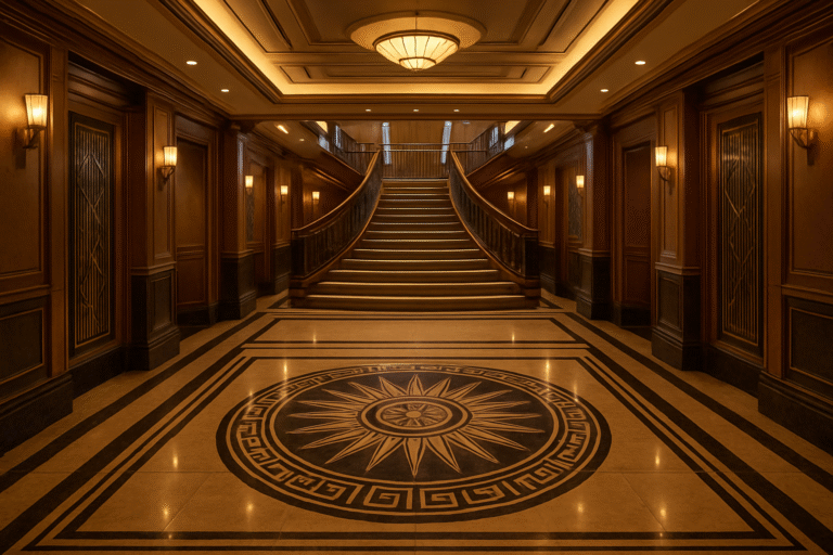 Luxury cruise ship interior