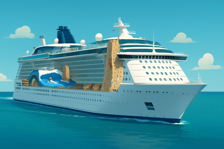 Giant cruise ship features