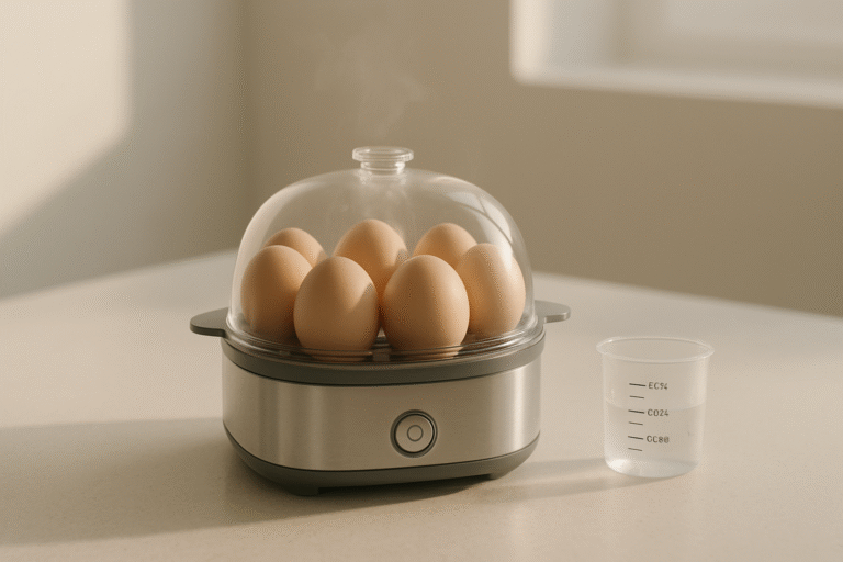 Electric egg cooker steaming