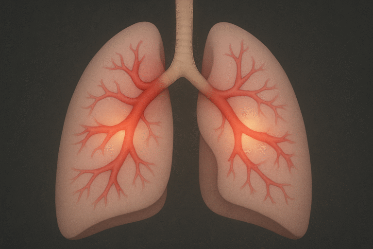Inflamed human lungs
