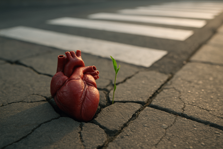 heart in sidewalk