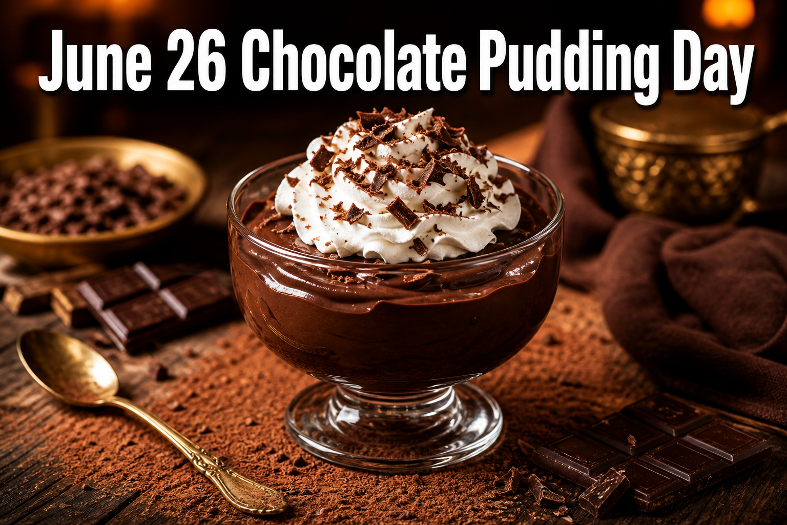 June 26 Chocolate Pudding Day