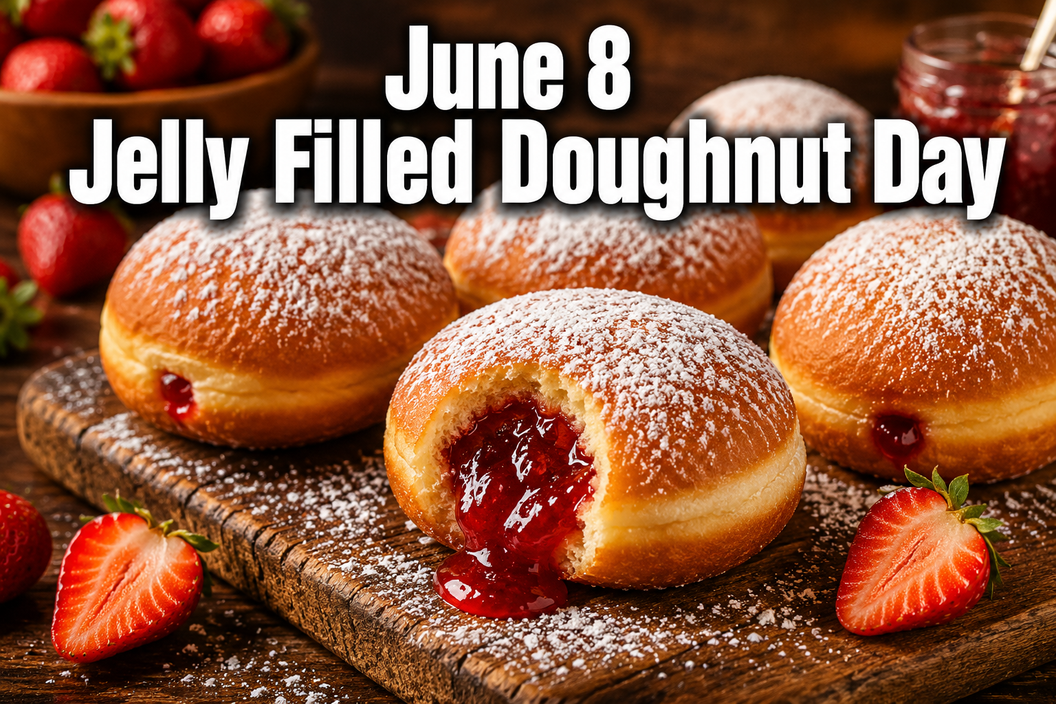 June 8 Jelly Filled Doughnut Day