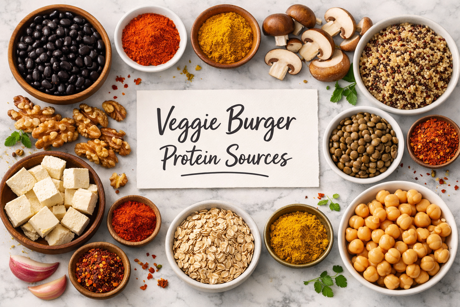What Protein Sources Are in Most Veggie Burgers?