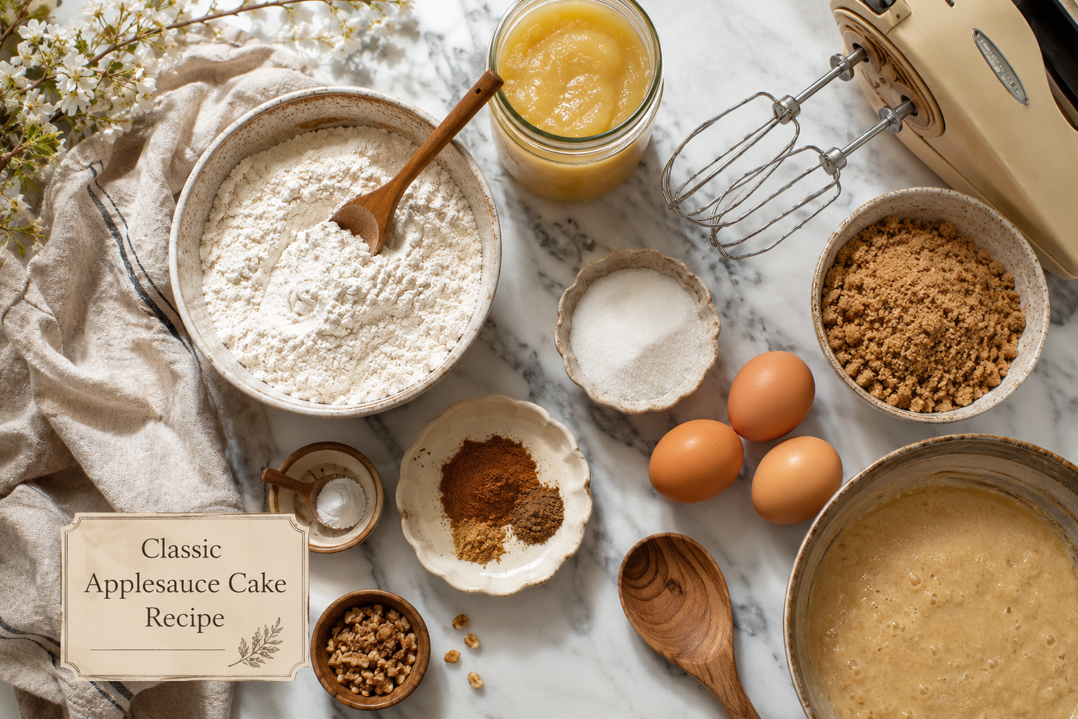 How to Make a Traditional Applesauce Cake Recipe
