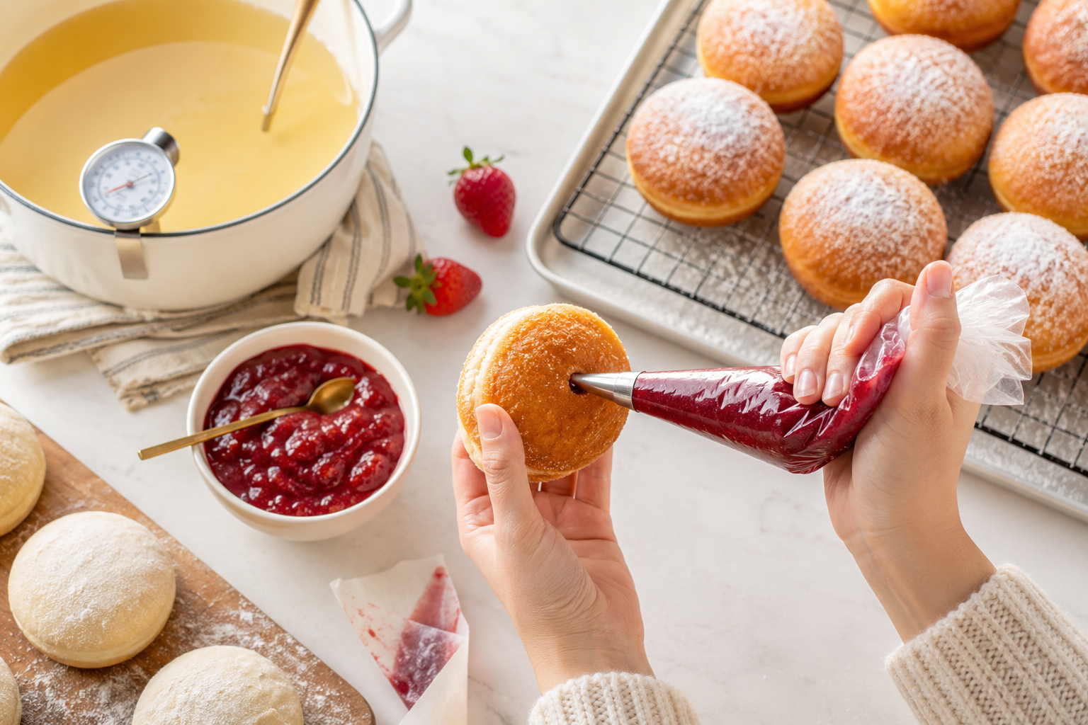 Can I Make Jelly Doughnuts at Home Without a Deep Fryer?