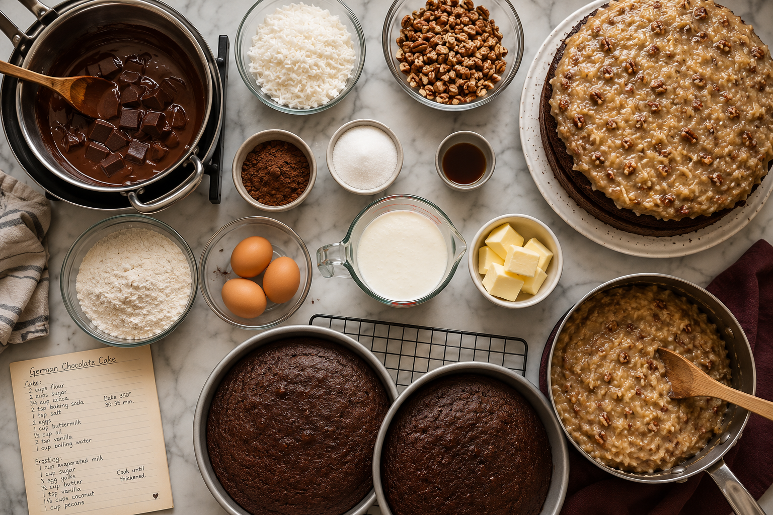 How Do I Make an Authentic German Chocolate Cake from Scratch?