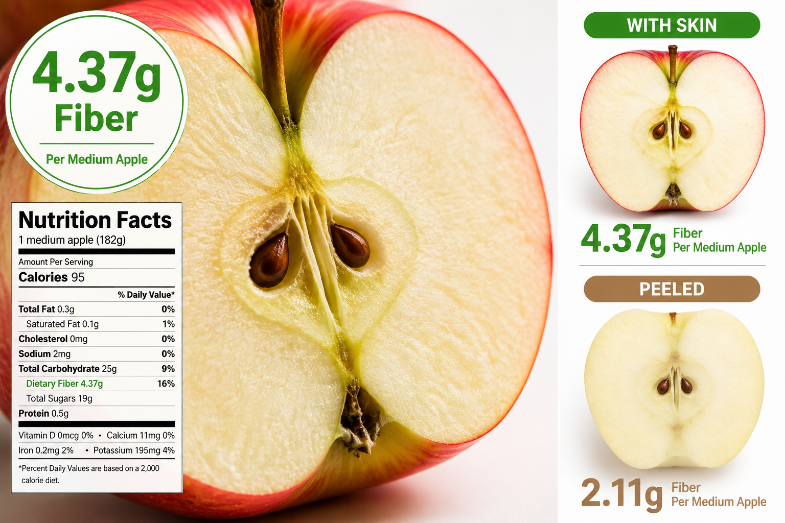 How Many Grams of Fiber Are in a Medium Apple?