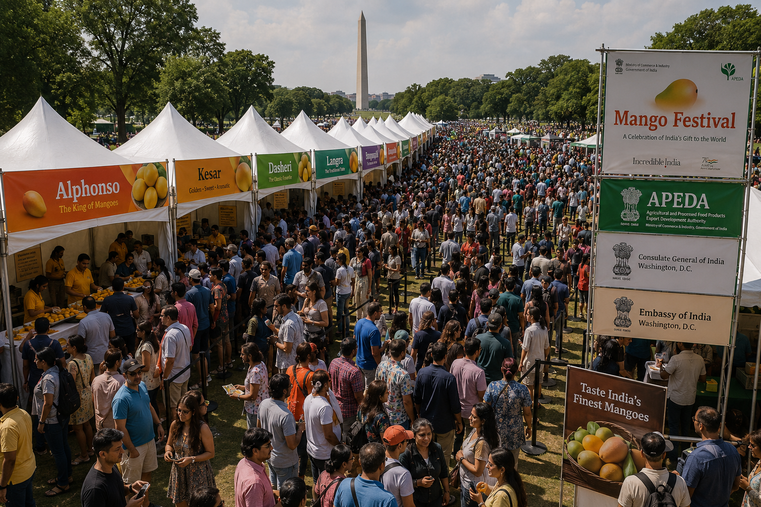 How Many People Attended the Indian Embassy Mango Tasting Event