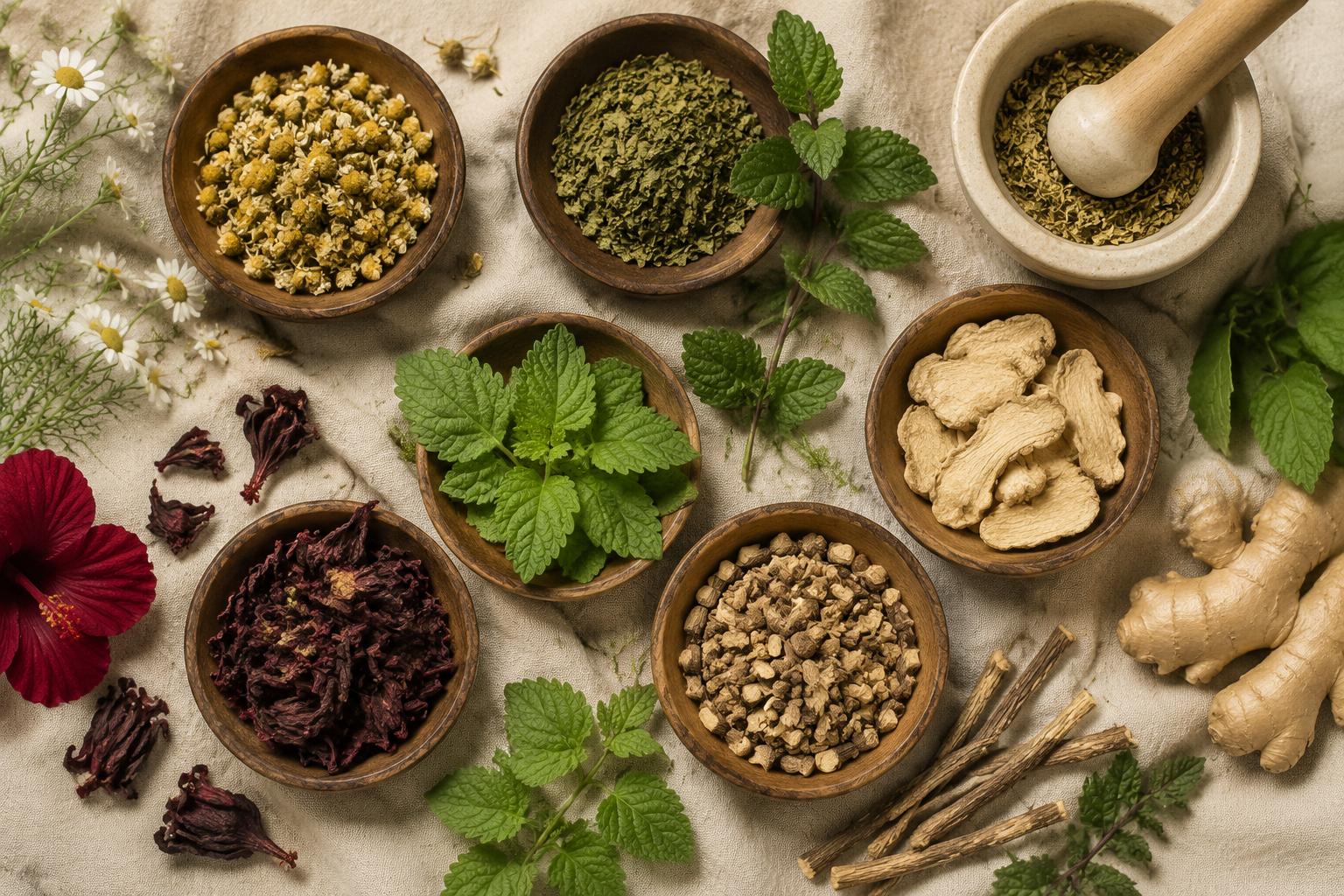 What Is an Organic Herbal Tea Blend Made Of