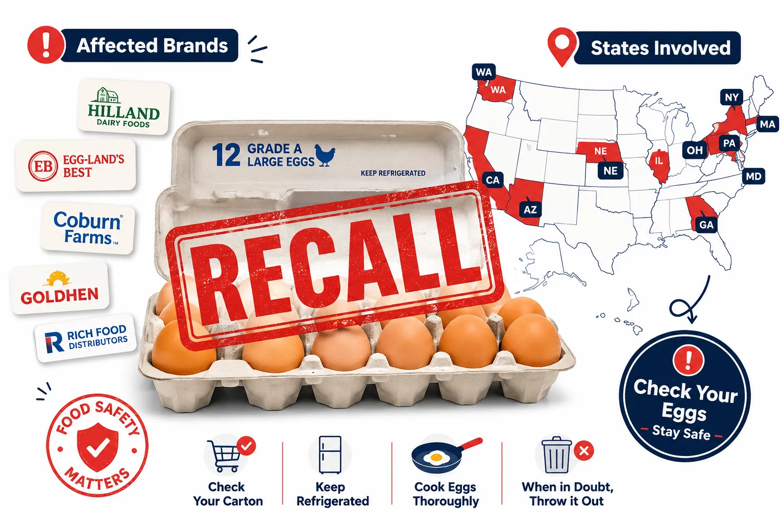 What Eggs Are Recalled in July 2026 Due to Salmonella